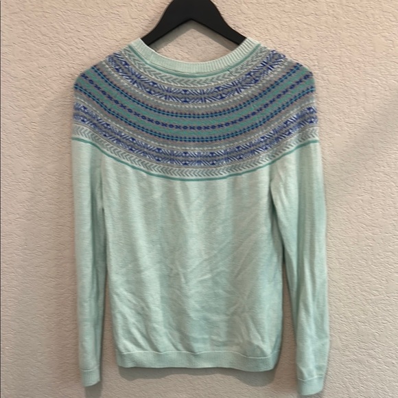 Talbots Mint Green Patterned Sweater size Small - Picture 8 of 8